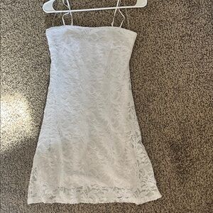 Emerald Sundae Mini White Lace Dress